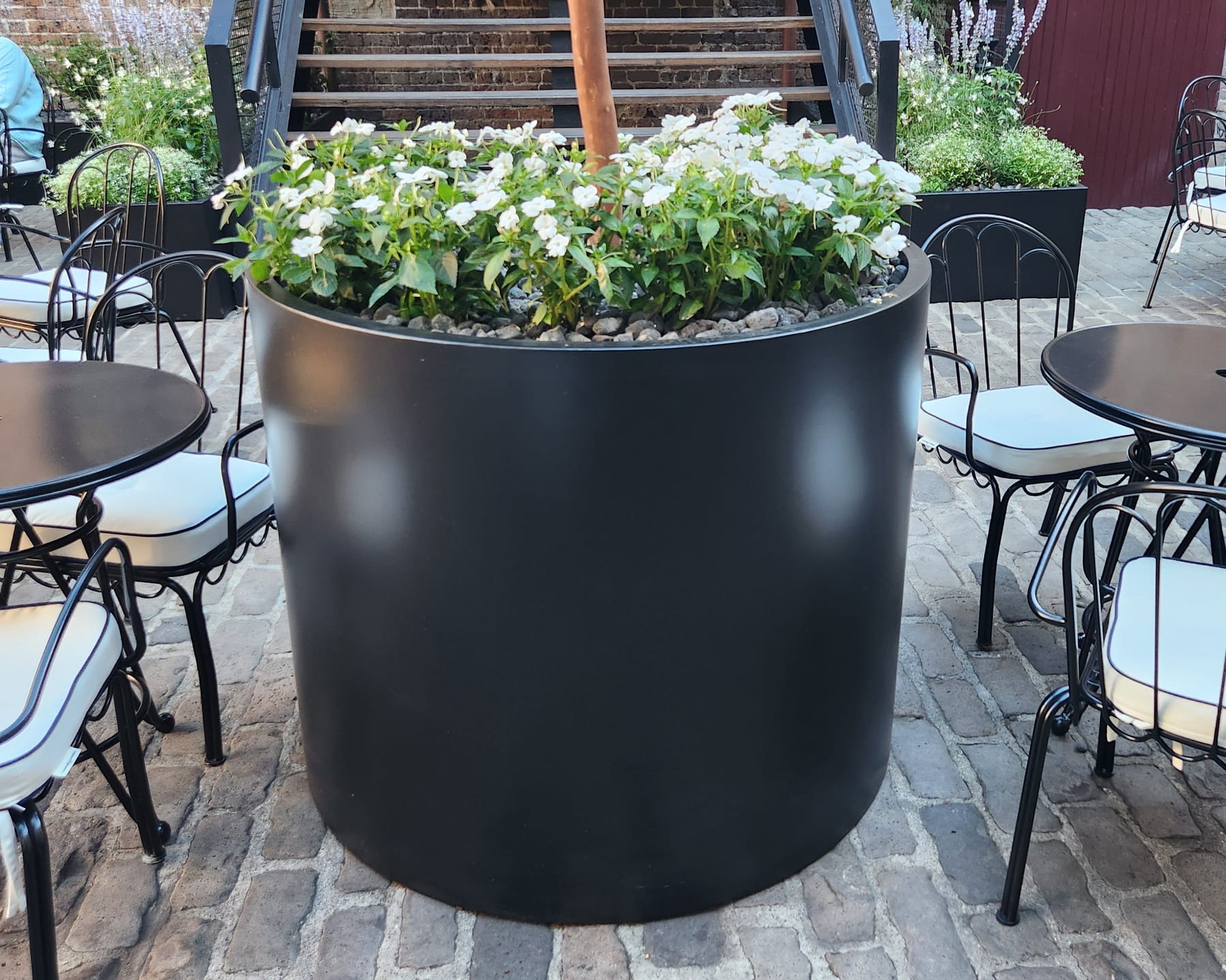 Cylinder Series sculptural aluminium planters