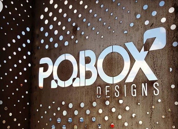 Custom laser-cut screen pattern by POBOX